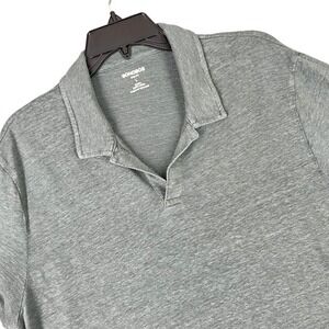 Bonobos One Fit Linen Polo Shirt Johnny Collar Coastal Summer Casual Mens Large